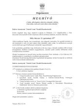 Meghívó emlékmű átadására